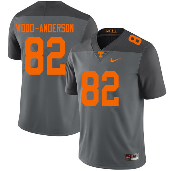 Men #82 Dominick Wood-Anderson Tennessee Volunteers College Football Jerseys Sale-Gray - Click Image to Close